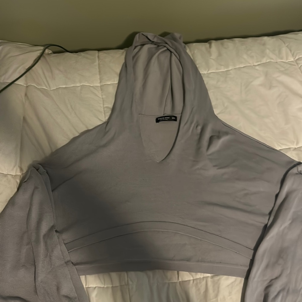 Plus Size Cropped Long Sleeve Hoodie